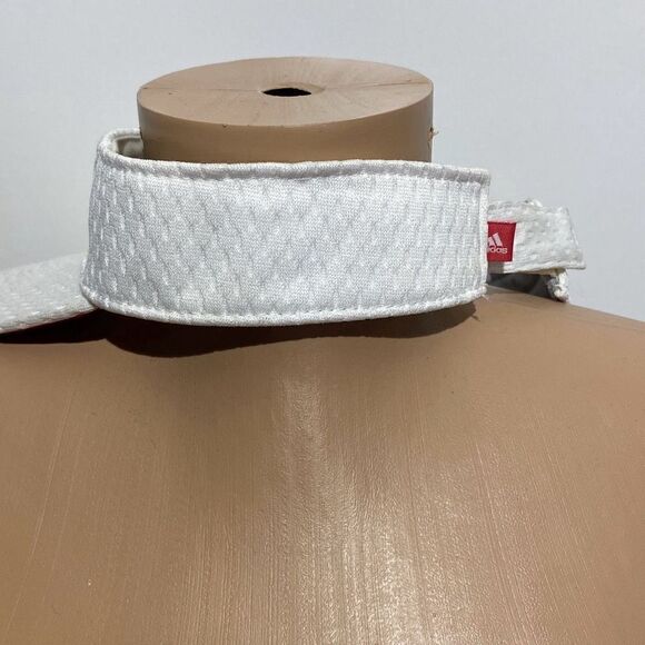 Adidas Men's White Embroidered Golf Adjustable Visor Cap C153 - Picture 4 of 8